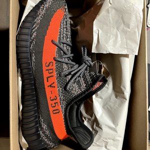 Adidas Yeezy Boost 350 V2 Carbon Beluga Steel Grey Red Size 11 HQ7045 New!